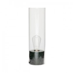 lampe tube verre marbre noir